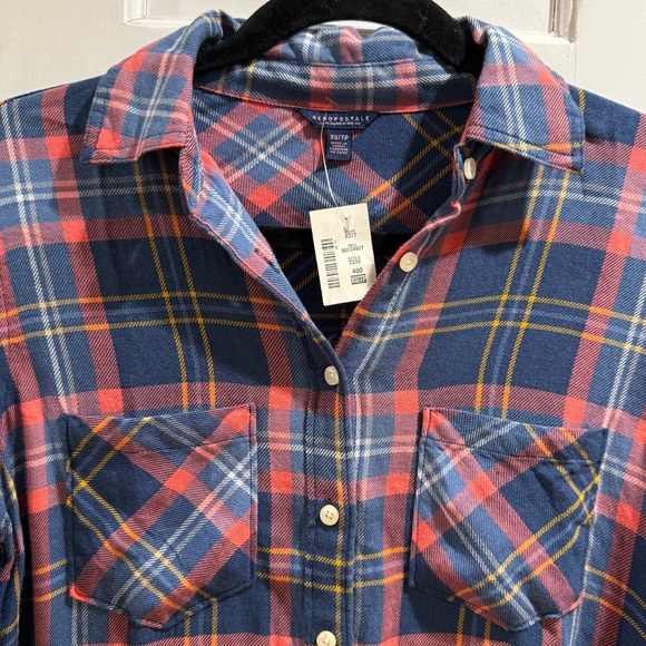 🆕 Aeropostale Plaid Button Down Shirt - Picture 4 of 8